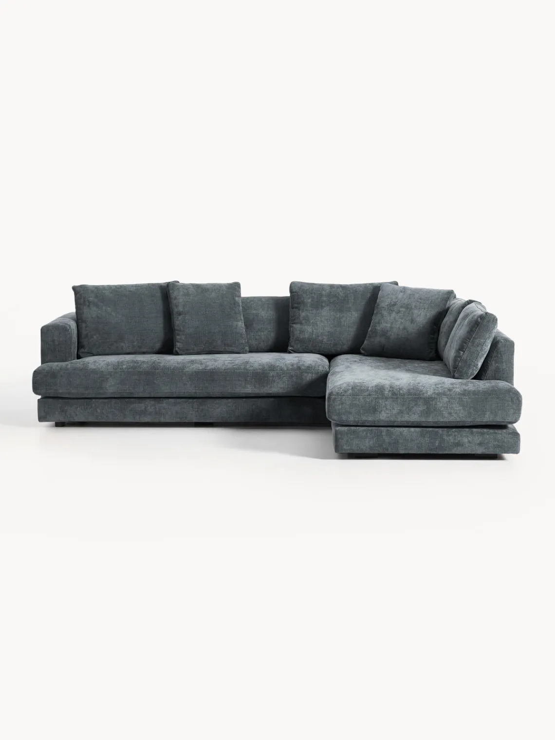 Sofás Rinconeras|Sofás>Westwing Collection Sofá rinconera Tribeca Chenilla gris azulado