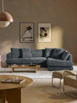 Sofás Rinconeras|Sofás>Westwing Collection Sofá rinconera Tribeca Chenilla gris azulado