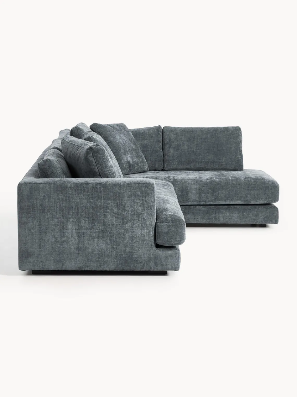 Sofás Rinconeras|Sofás>Westwing Collection Sofá rinconera Tribeca Chenilla gris azulado