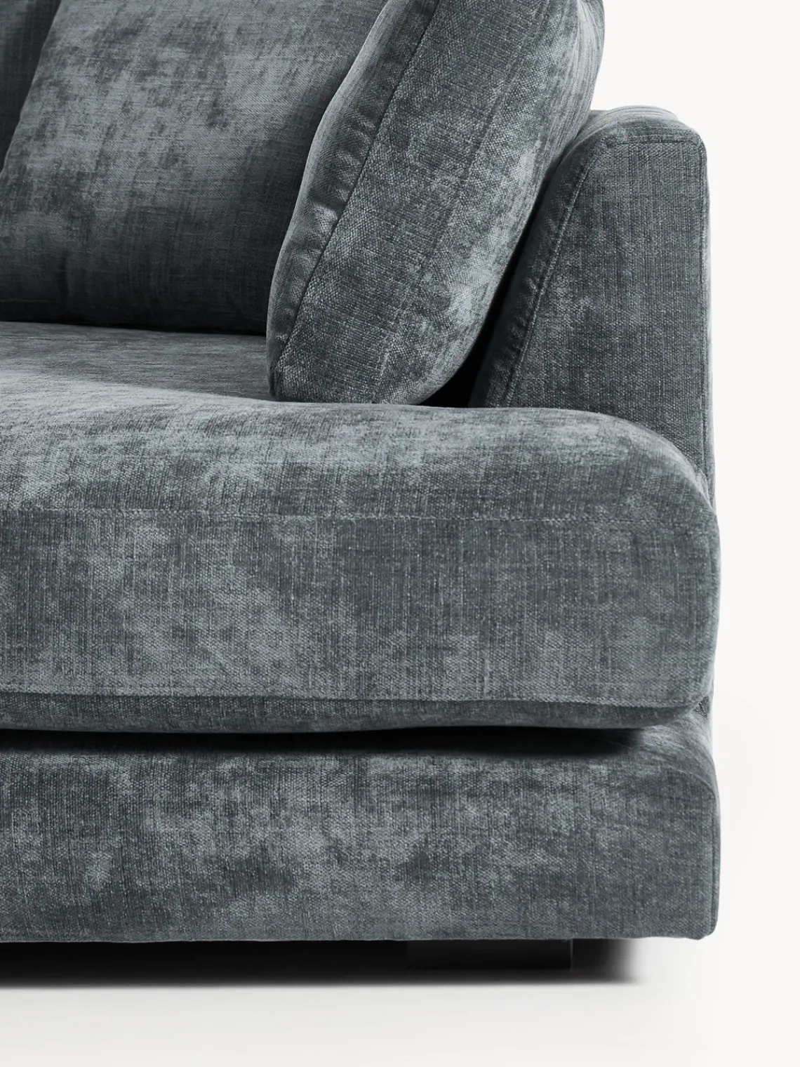 Sofás Rinconeras|Sofás>Westwing Collection Sofá rinconera Tribeca Chenilla gris azulado