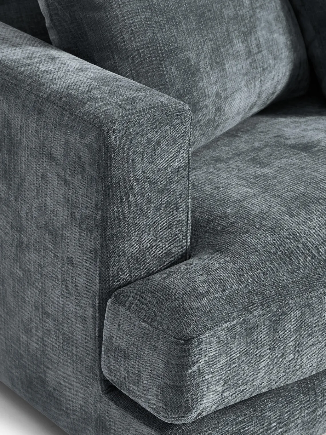 Sofás Rinconeras|Sofás>Westwing Collection Sofá rinconera Tribeca Chenilla gris azulado