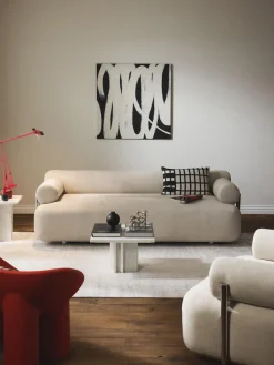 Sofás 3 Plazas|Sofás>Westwing Collection Sofá Stella (3 plazas) Tejido jaspeado blanco Off White