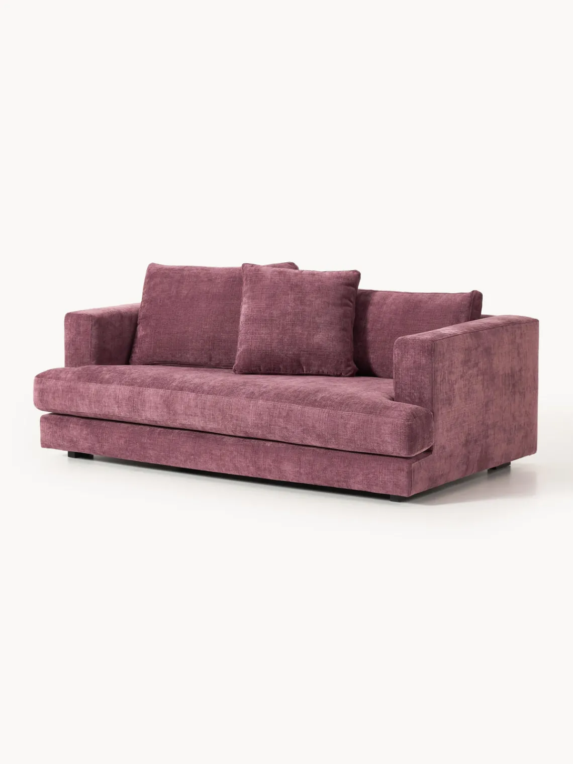 Sofás 2 Plazas|Sofás>Westwing Collection Sofá Tribeca (2 plazas) Chenilla morado oscuro