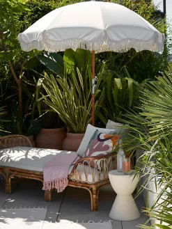 Discount Sombrilla con flecos plegable Retro, Ø 180 cm Sombrillas|Sombrillas