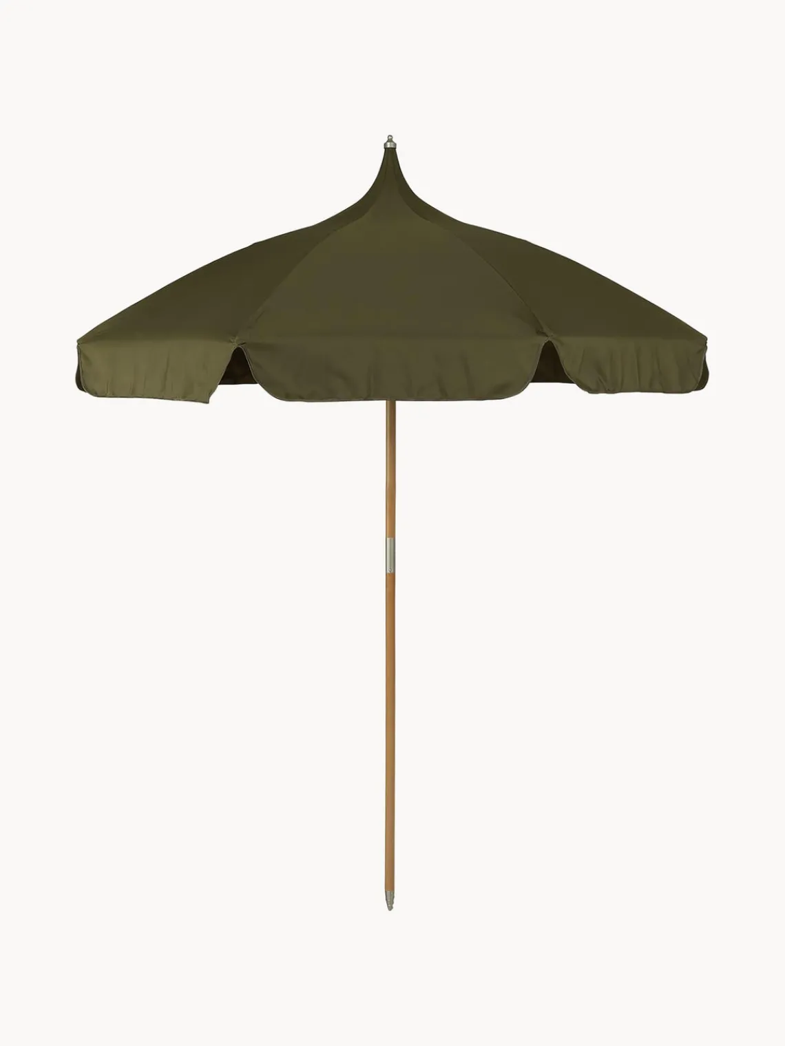 Sombrillas|Sombrillas>Ferm Living Sombrilla Lull, Ø 200 Verde oliva, madera de haya