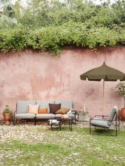 Sombrillas|Sombrillas>Ferm Living Sombrilla Lull, Ø 200 Verde oliva, madera de haya