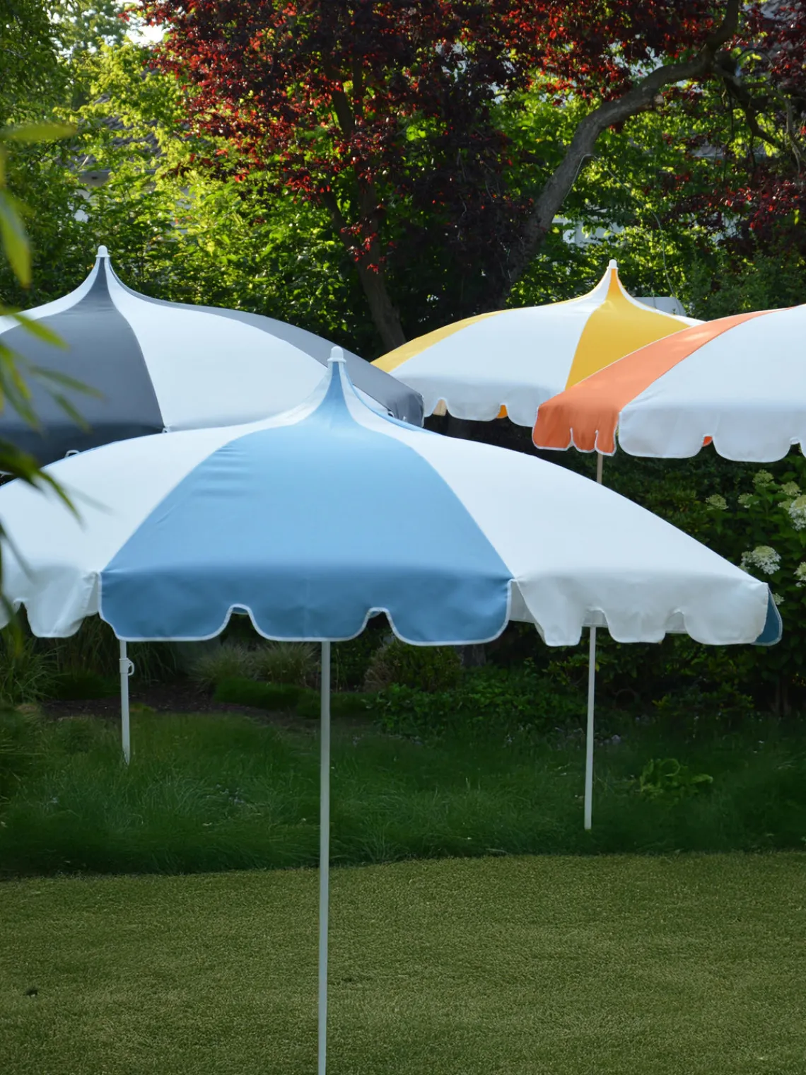 Sombrillas|Sombrillas>Jan Kurtz Sombrilla Pagoda, Ø 250 cm Azul, blanco