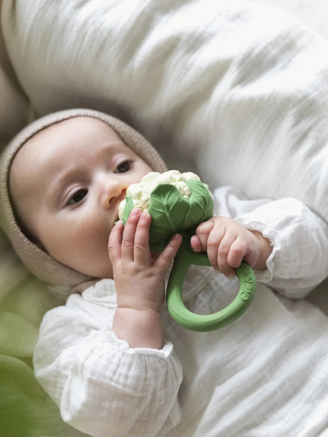 Hot Sonajero artesanal Cauliflower Niños Juguetes Para Bebés|Juguetes Para Bebés
