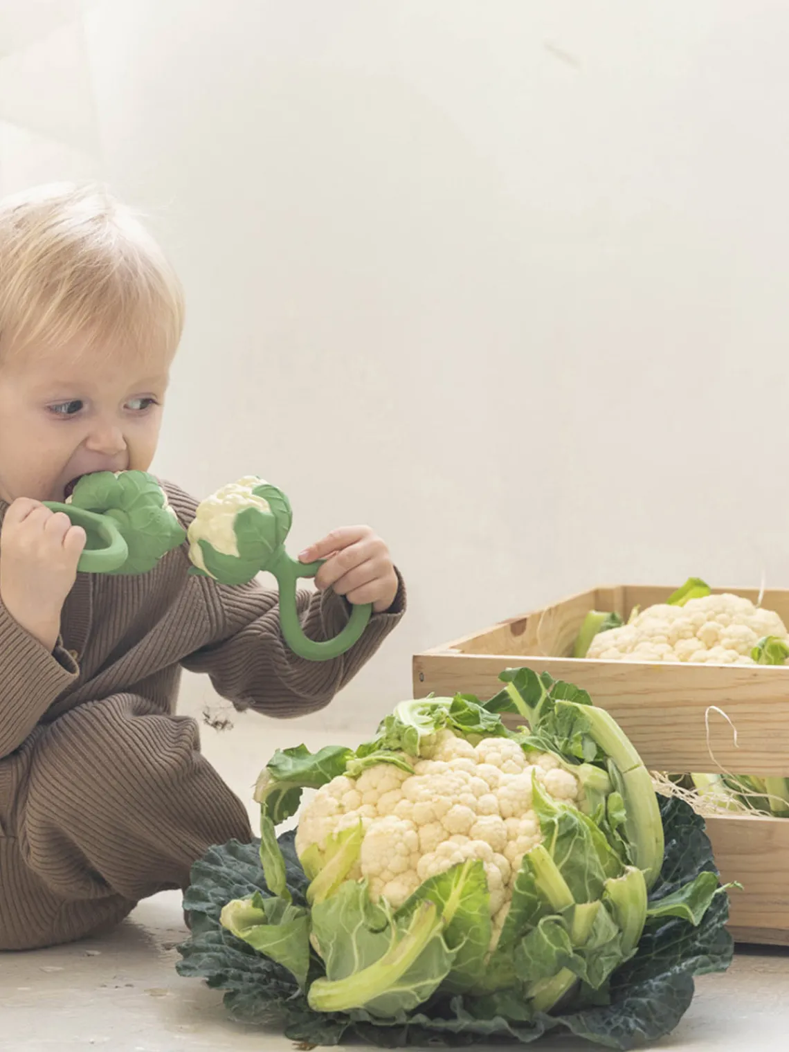Hot Sonajero artesanal Cauliflower Niños Juguetes Para Bebés|Juguetes Para Bebés