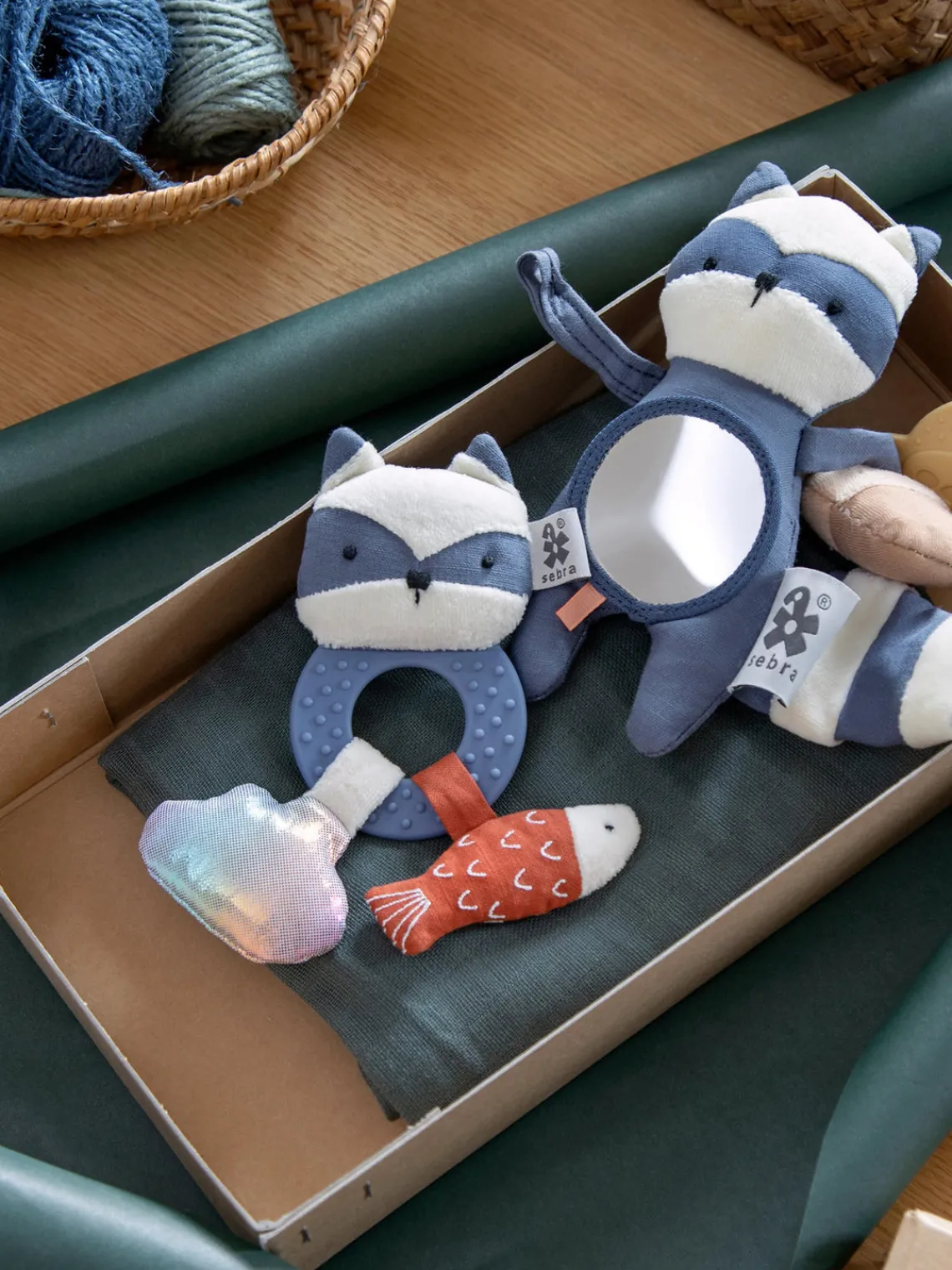 Chupetes Y Mordedores|Juguetes Para Bebés>Sebra Sonajero de actividad Rebel the Racoon