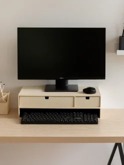 New Soporte para monitor con cajones Ted Material De Oficina|Material De Oficina