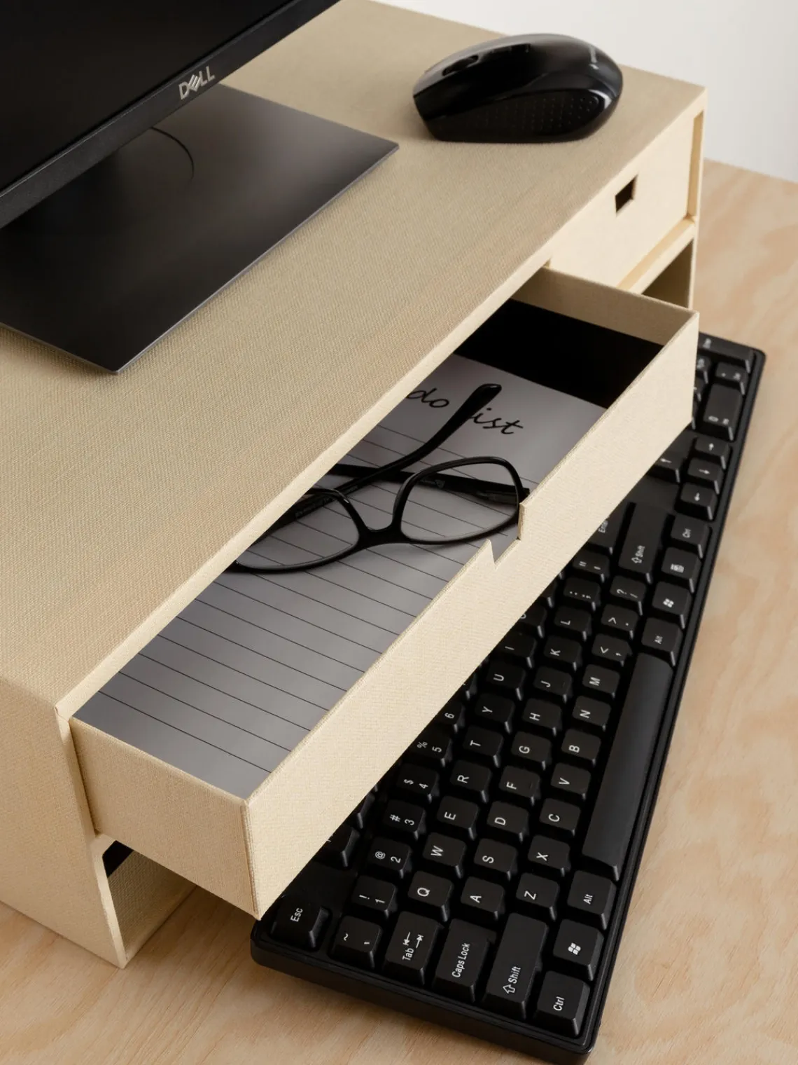 New Soporte para monitor con cajones Ted Material De Oficina|Material De Oficina