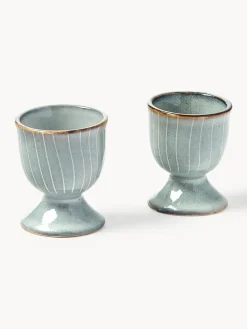 Soportes de huevo artesanales , 2 uds. Hueveras|Vajillas Completas