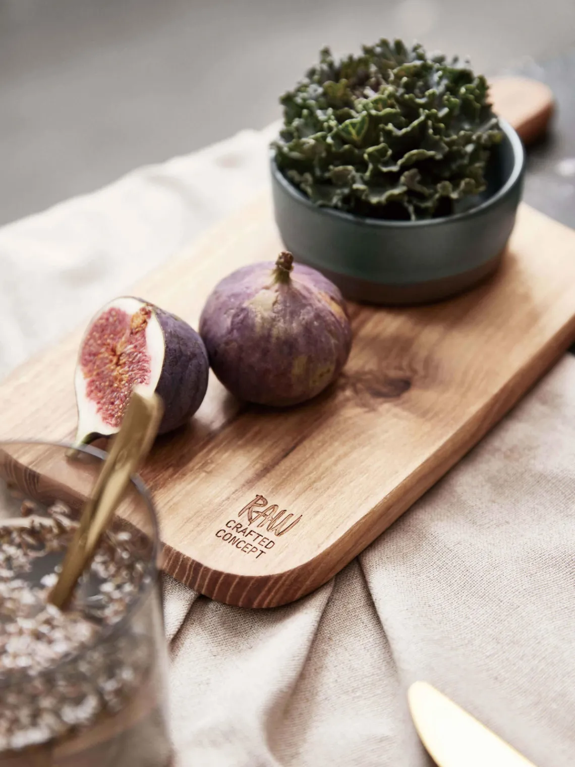 Tablas De Cortar|Utensilios De Cocina>Aida Tabla de cortar de madera de teca Raw