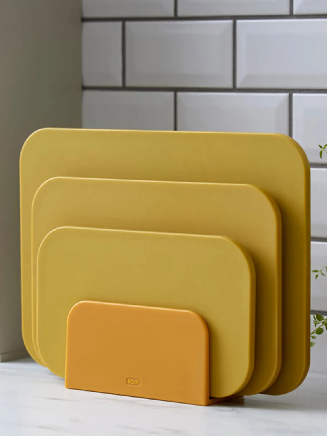 Tablas De Cortar|Utensilios De Cocina>Rosti Tablas de cortar con soporte Choptima, 4 pzas. Amarillo sol