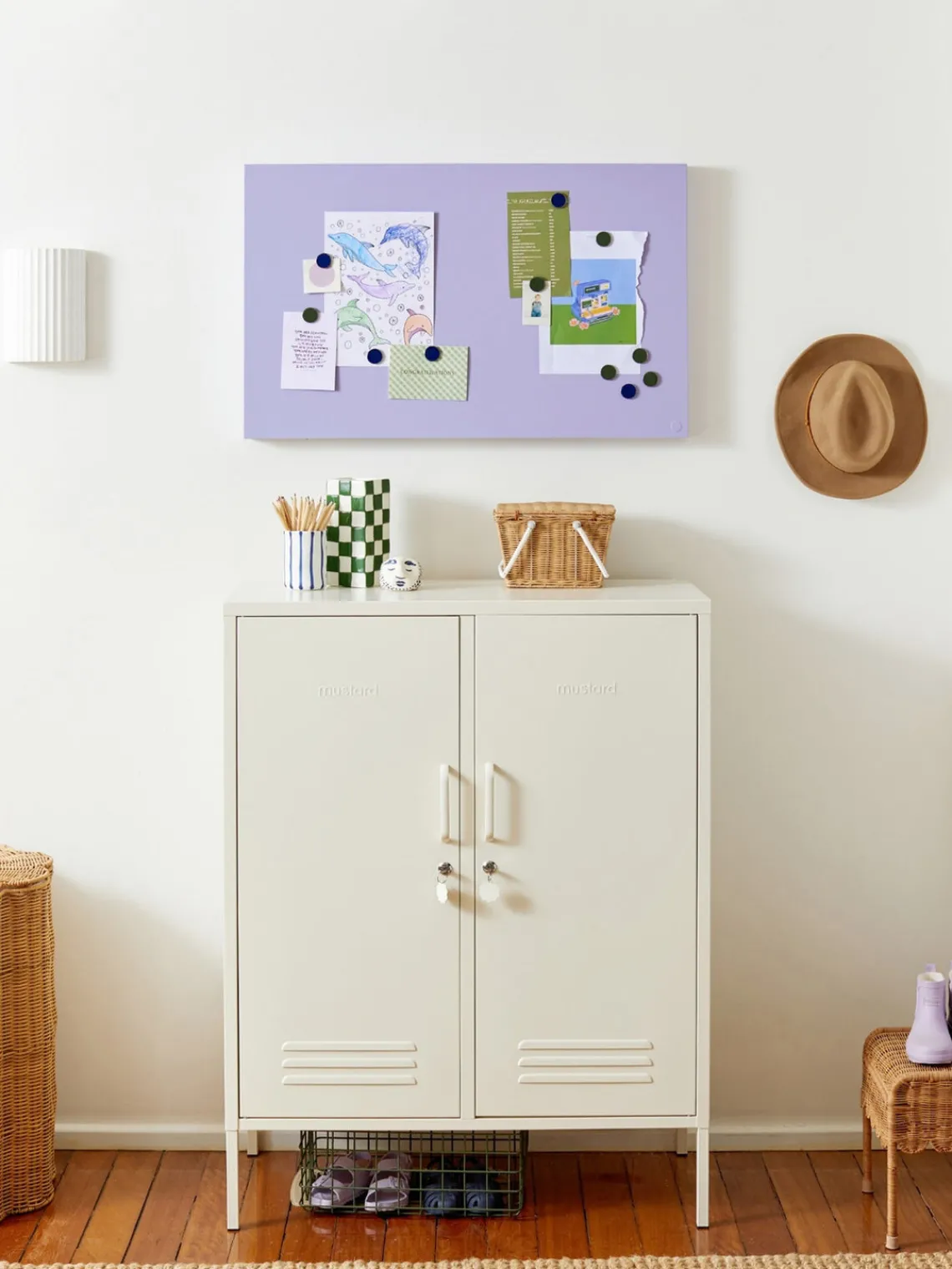 Material De Oficina|Material De Oficina>Mustard Made Tablero de notas magnético The Storyboard Lavanda