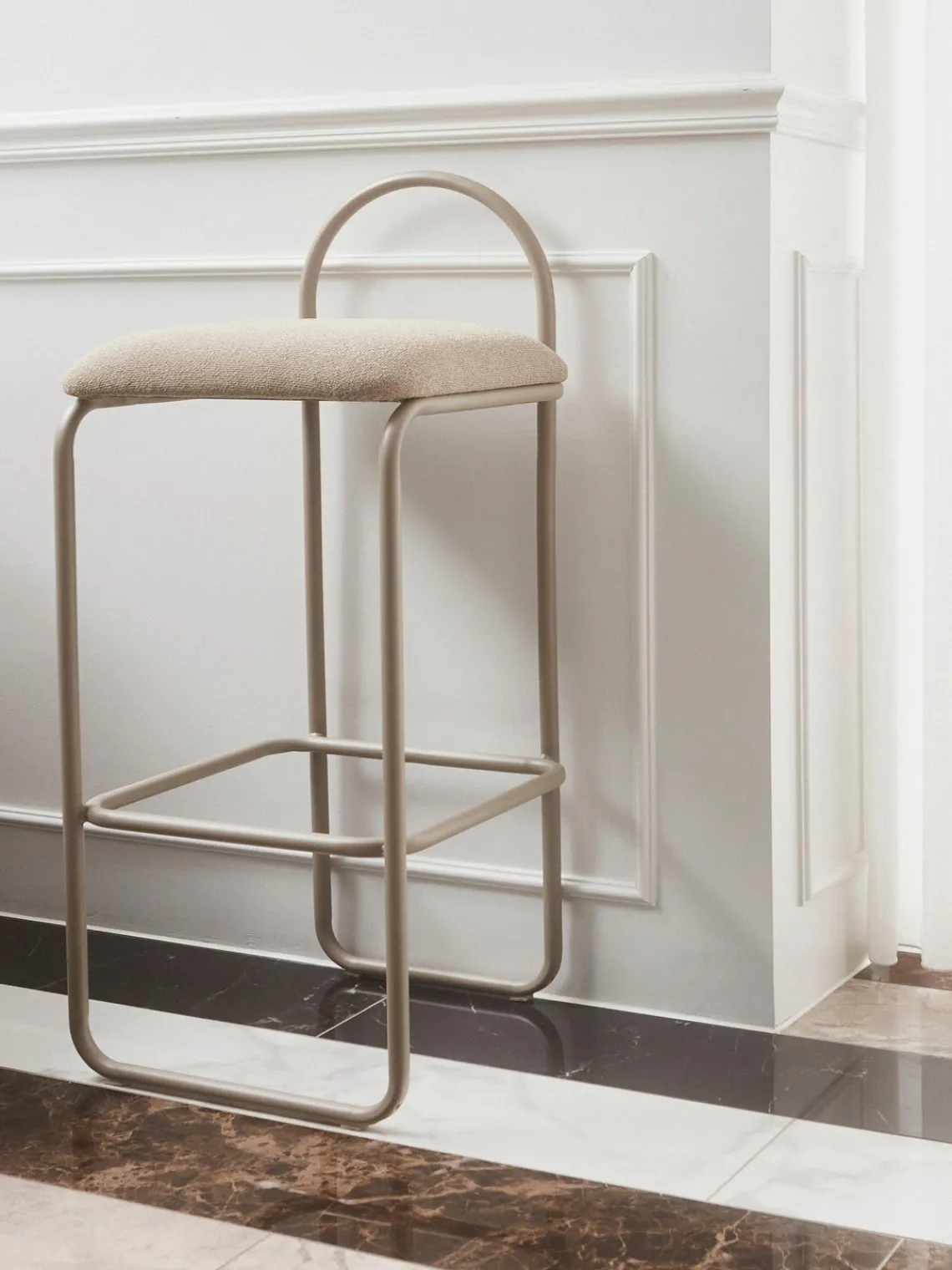 Taburetes Altos|Sillas>AYTM Taburete alto Angui Tejido beige