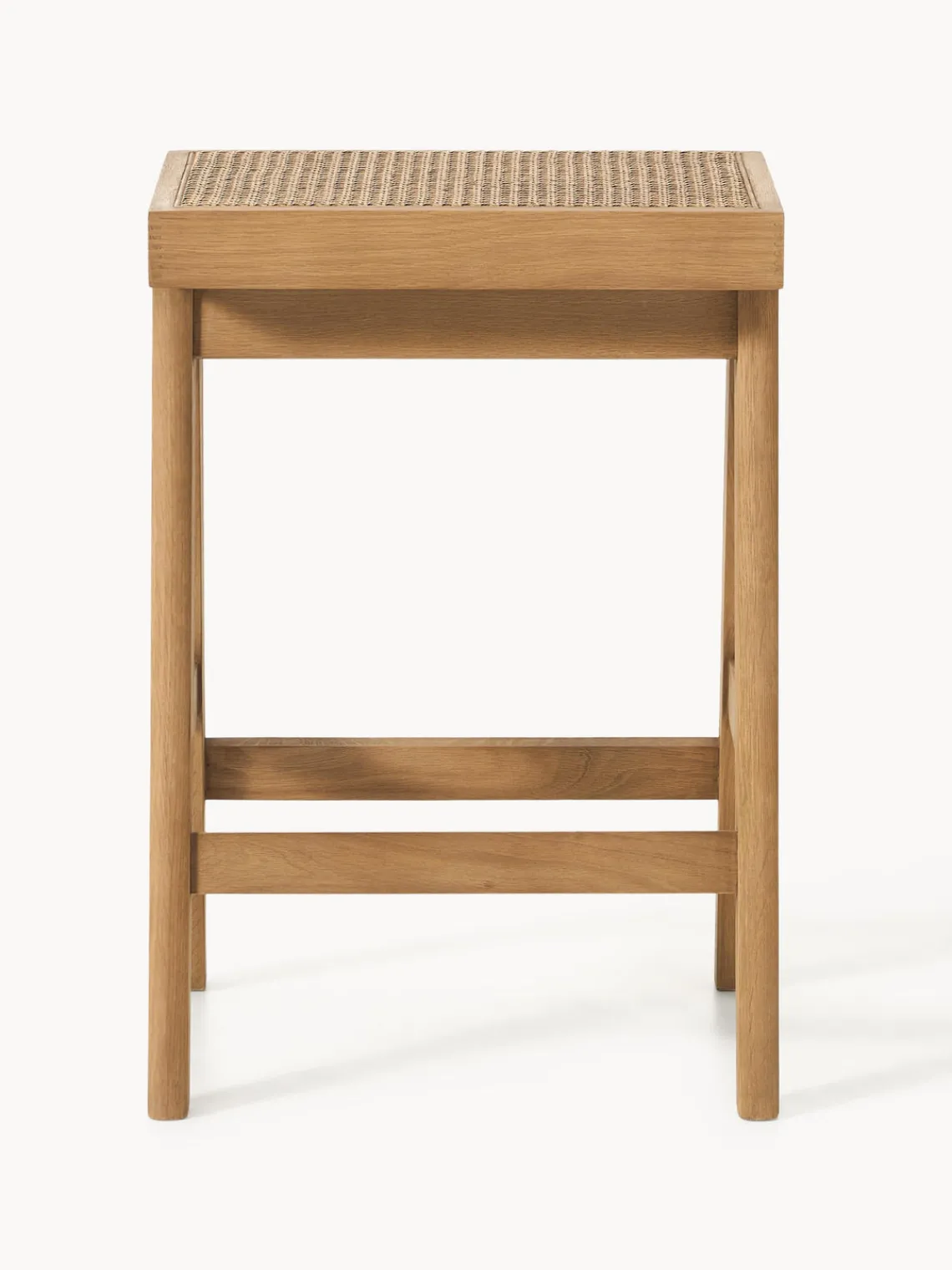 Taburetes Altos|Sillas>Westwing Collection Taburete alto con tejido vienés Sissi Madera de roble clara, beige claro