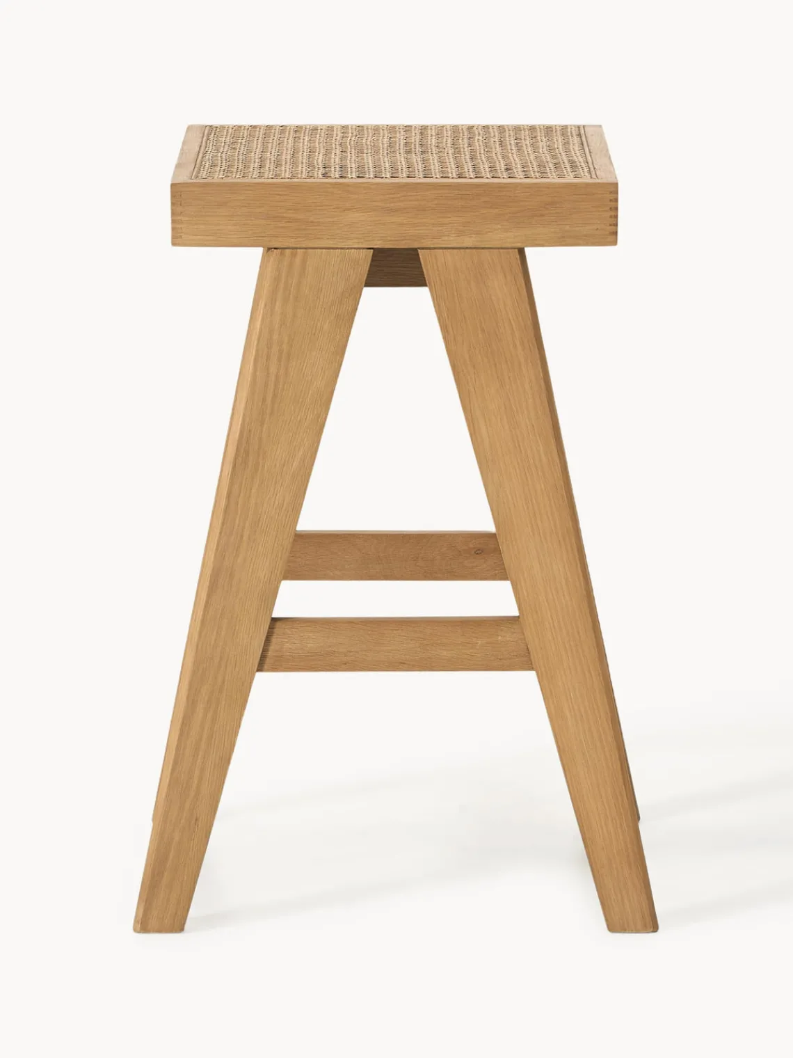 Taburetes Altos|Sillas>Westwing Collection Taburete alto con tejido vienés Sissi Madera de roble clara, beige claro