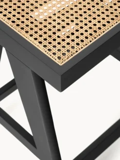 Taburetes Altos|Sillas></noscript>Westwing Collection Taburete alto con tejido vienés Sissi Negro, beige claro