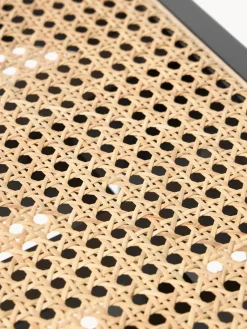 Taburetes Altos|Sillas></noscript>Westwing Collection Taburete alto con tejido vienés Sissi Negro, beige claro