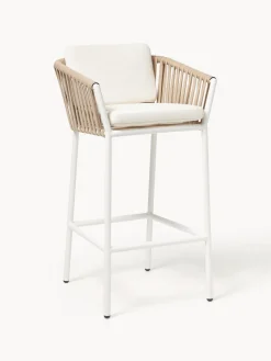 Sillas De Jardín|Sillas De JardíN>Westwing Collection Taburete alto de jardín Malo Blanco Off White, beige claro