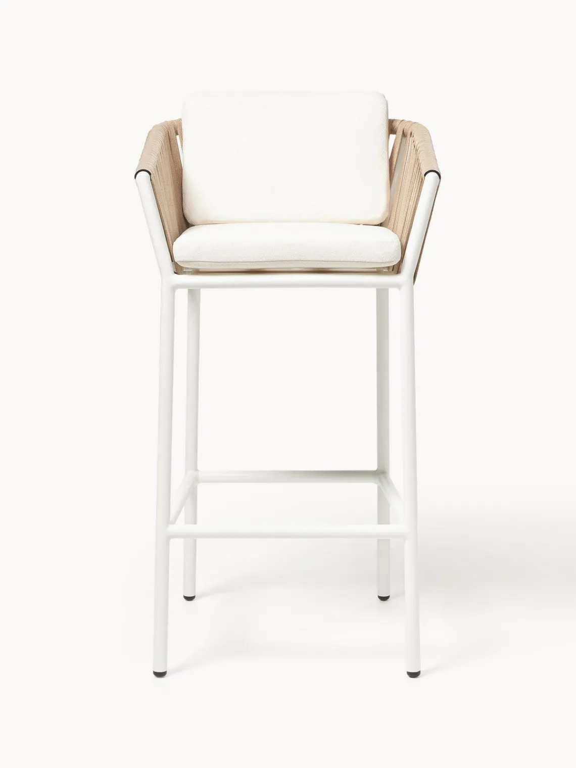 Sillas De Jardín|Sillas De JardíN>Westwing Collection Taburete alto de jardín Malo Blanco Off White, beige claro