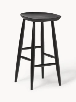 Taburetes Altos|Sillas>Westwing Collection Taburete alto de madera de mango Nino Madera de mango lacada en negro