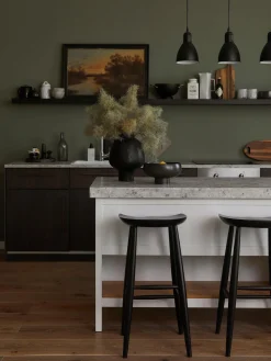 Taburetes Altos|Sillas>Westwing Collection Taburete alto de madera de mango Nino Madera de mango lacada en negro