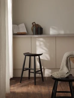 Discount Taburete alto de madera de mango Nino Taburetes Altos|Sillas