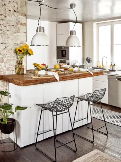 Taburete alto de metal Wire Taburetes Altos|Sillas