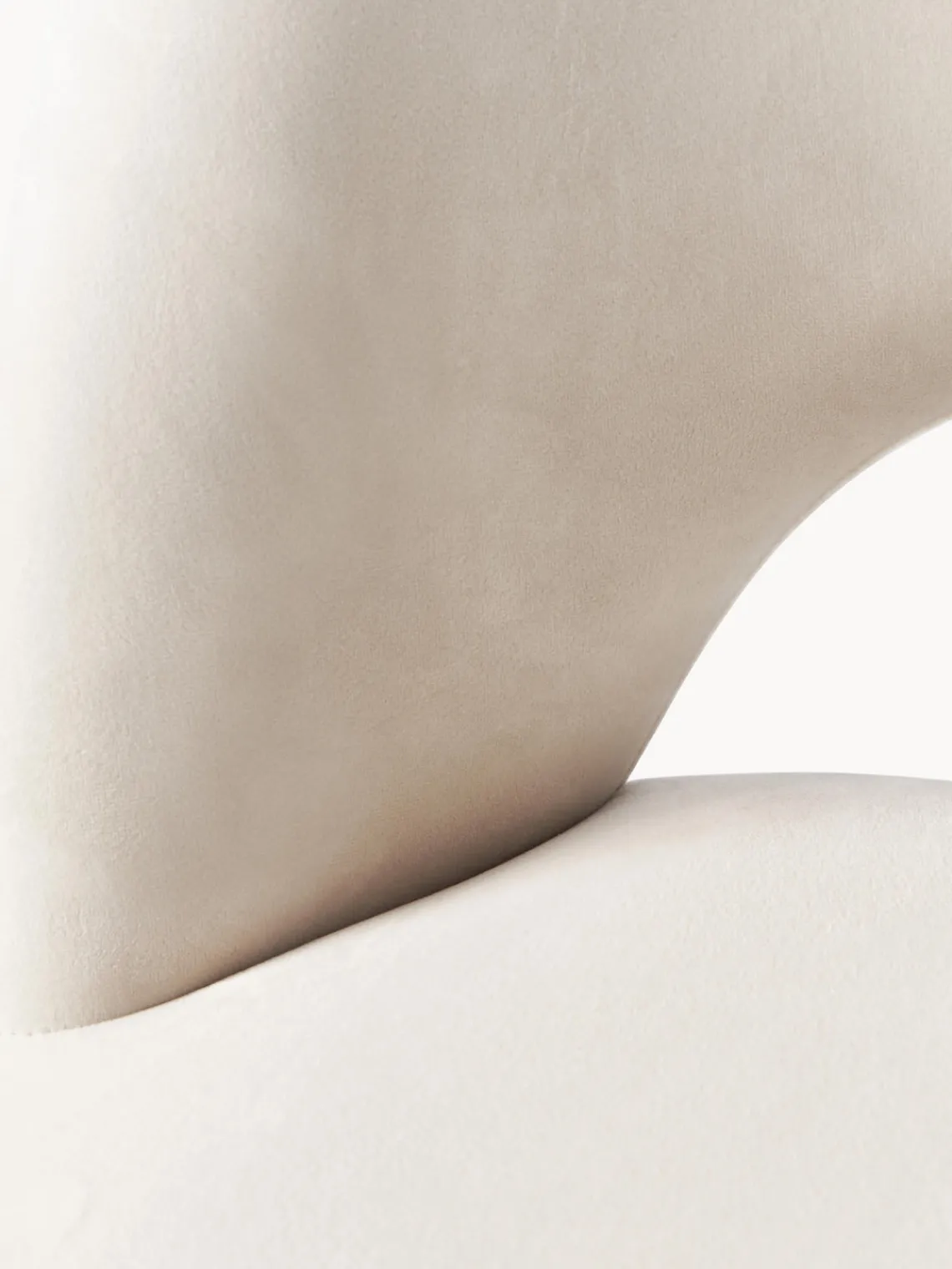 Taburetes Altos|Sillas>Westwing Collection Taburete alto de terciopelo Rachel Terciopelo blanco crema, negro mate