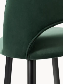 Taburetes Altos|Sillas></noscript>Westwing Collection Taburete alto de terciopelo Rachel Terciopelo verde oscuro, negro mate