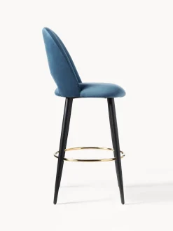 Clearance Taburete alto de terciopelo Rachel Taburetes Altos|Sillas