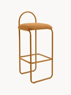 Taburetes Altos|Sillas>AYTM Taburete alto en tejido bouclé Angui Bouclé marrón claro