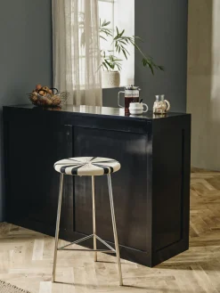 Pufs Y Otomanos|Pufs Y Otomanos>Nordal Taburete alto Morice, negro/ivory