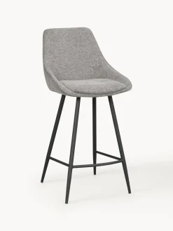 Taburetes Altos|Sillas>Rowico Home Taburete alto Sierra Tejido gris claro, negro