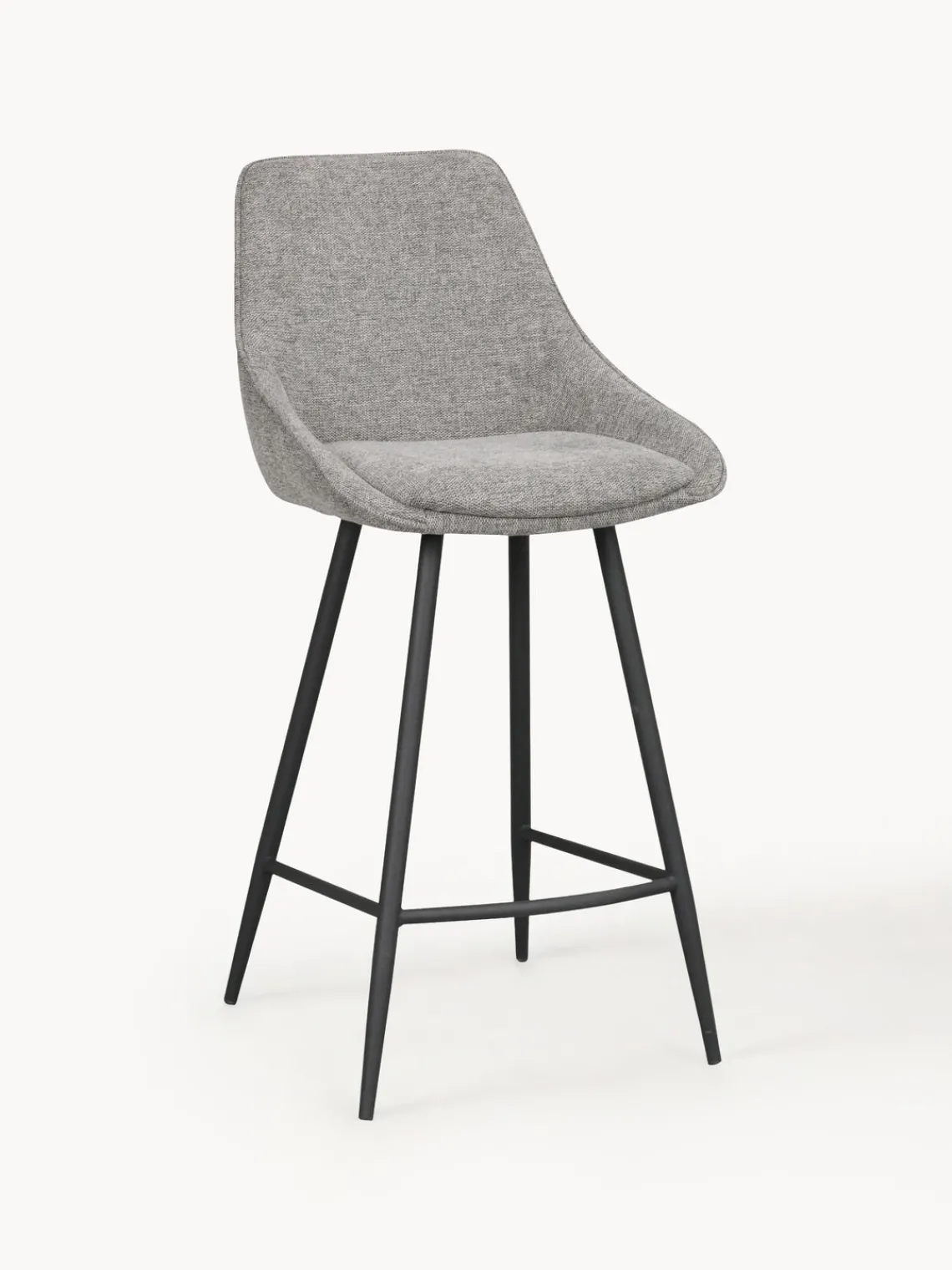 Taburetes Altos|Sillas>Rowico Home Taburete alto Sierra Tejido gris claro, negro