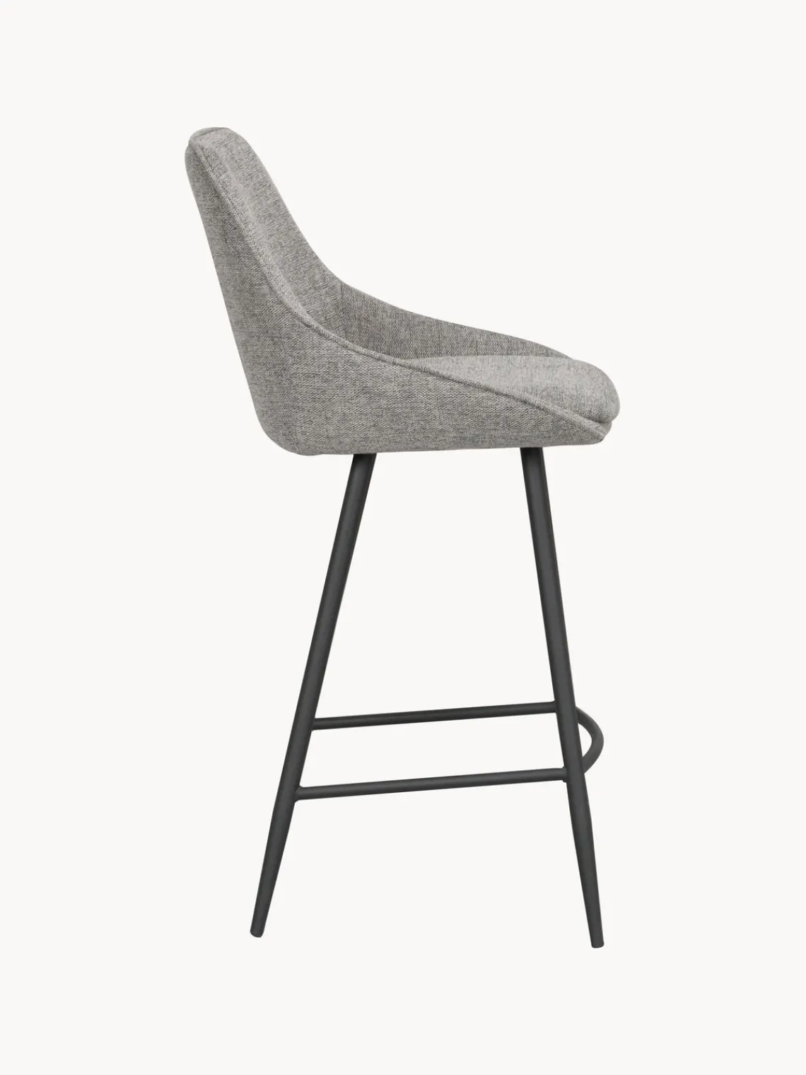 Taburetes Altos|Sillas>Rowico Home Taburete alto Sierra Tejido gris claro, negro