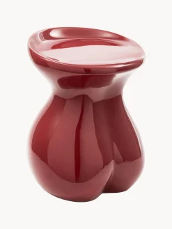 Pufs Y Otomanos|Pufs Y Otomanos></noscript>POLSPOTTEN Taburete artesanal Body Rojo vino brillante