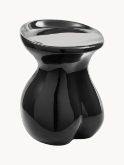 Pufs Y Otomanos|Pufs Y Otomanos>POLSPOTTEN Taburete artesanal Body Negro brillante