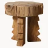 Pufs Y Otomanos|Pufs Y Otomanos>HKLIVING Taburete artesanal de madera de teca Carved