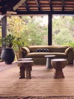 Pufs Y Otomanos|Pufs Y Otomanos>HKLIVING Taburete artesanal de madera de teca Carved