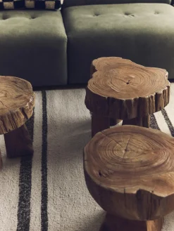 Pufs Y Otomanos|Pufs Y Otomanos>HKLIVING Taburete artesanal de madera de teca Log