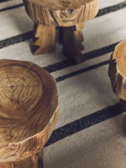 Pufs Y Otomanos|Pufs Y Otomanos>HKLIVING Taburete artesanal de madera de teca Arched