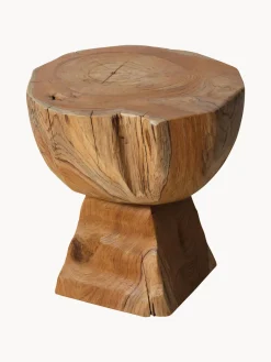 Pufs Y Otomanos|Pufs Y Otomanos></noscript>HKLIVING Taburete artesanal de madera de teca Arched