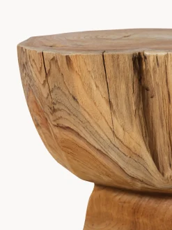 Pufs Y Otomanos|Pufs Y Otomanos></noscript>HKLIVING Taburete artesanal de madera de teca Arched