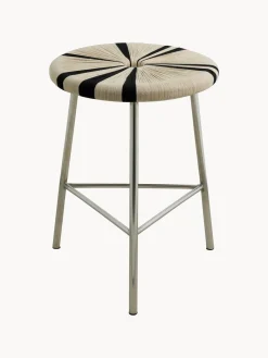 Discount Taburete bajo Morice, negro/ivory Pufs Y Otomanos|Pufs Y Otomanos