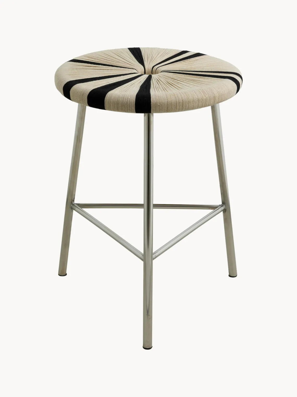 Discount Taburete bajo Morice, negro/ivory Pufs Y Otomanos|Pufs Y Otomanos