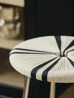 Discount Taburete bajo Morice, negro/ivory Pufs Y Otomanos|Pufs Y Otomanos